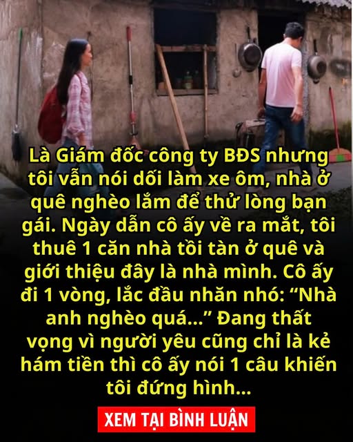 Thuê căn nhà rachnat để thử lòng người yêu, cô gái bước vào nhà được 5 phút thì quay ra cho chàng trai câu trả lời